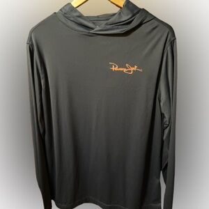 Panama Jack Sunset Sailing Blue Hoodie with Orange Logo Size Medium